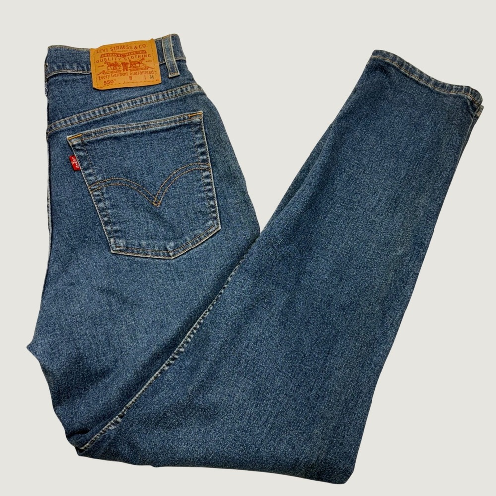 Levi's 550 Relaxed Fit Jeans Womens 10 Reg Blue Tapered High Rise Vintage 2000